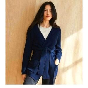 NWOT Jenni Kayne Navy Fisherman Wrap Cardigan